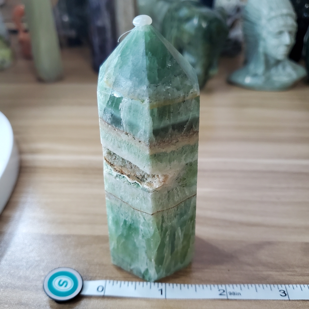 Green Calcite Tower